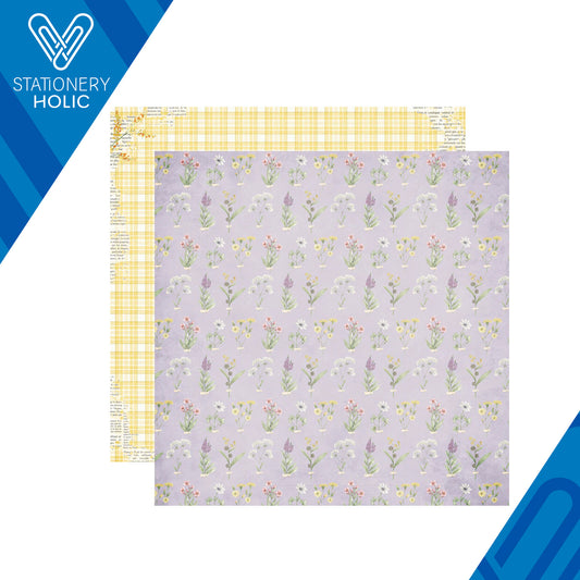 Simple Stories - Hoja Papel 12 x 12 - Meadow Flowers - Bloom With Grace