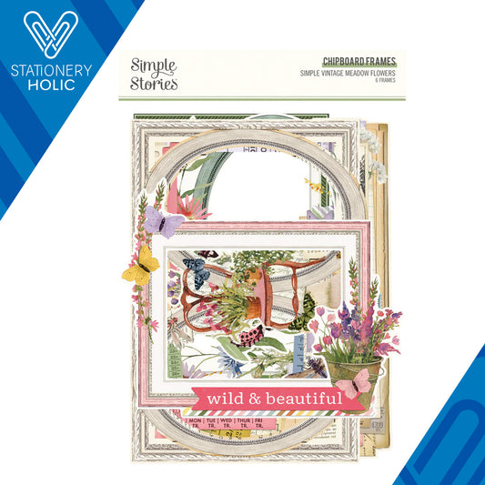 Simple Stories - Chipboards Frames - Meadow Flowers