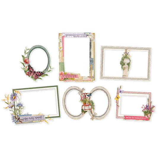 Simple Stories - Chipboards Frames - Meadow Flowers