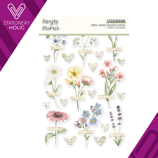 Simple Stories - Sticker Book - Meadow Flowers