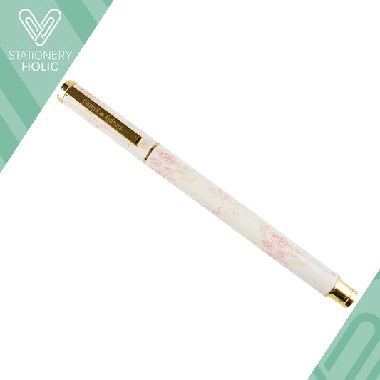 Simply Guilded - Pluma Gel 0.5mm Negro - White Roses