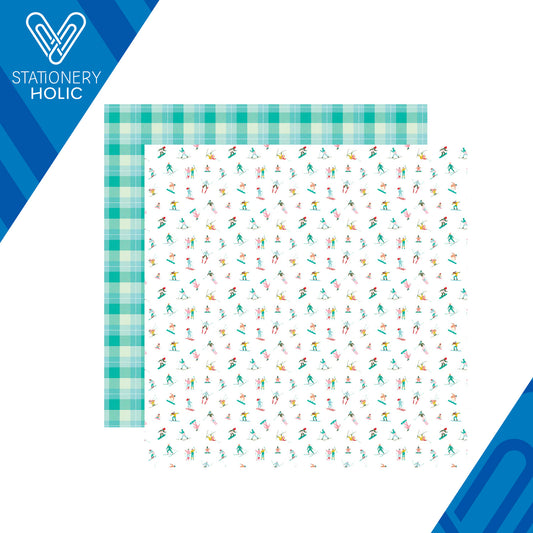 Simple Stories - Hoja Papel 12 x 12 - Snow Pine Lodge - Frosty Fun