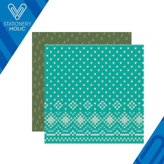 Simple Stories - Hoja Papel 12 x 12 - Snow Pine Lodge - Winter Wonder