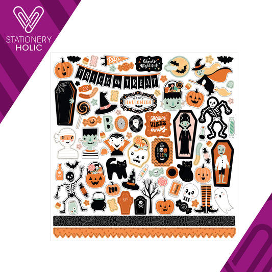 Echo Park - Hoja de Stickers 12 x 12 - Spooktacular