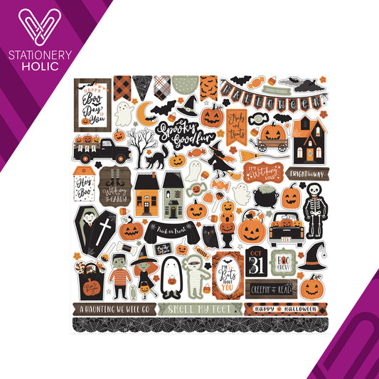 Echo Park - Hoja de Stickers 12 x 12 - Spooky