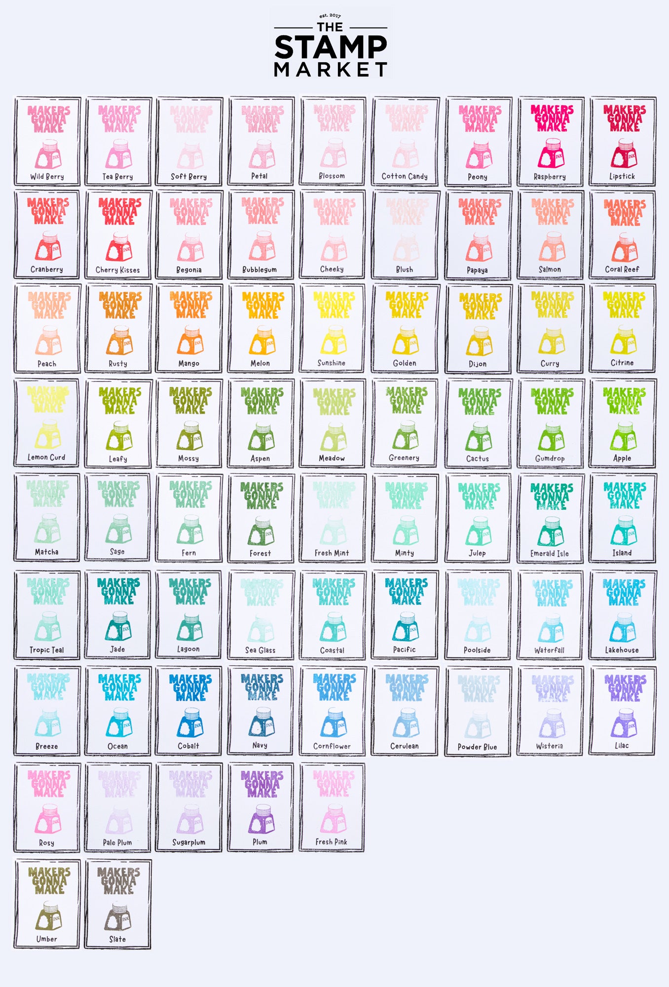 The Stamp Market - Almohadilla de Tinta Mini - Poolside