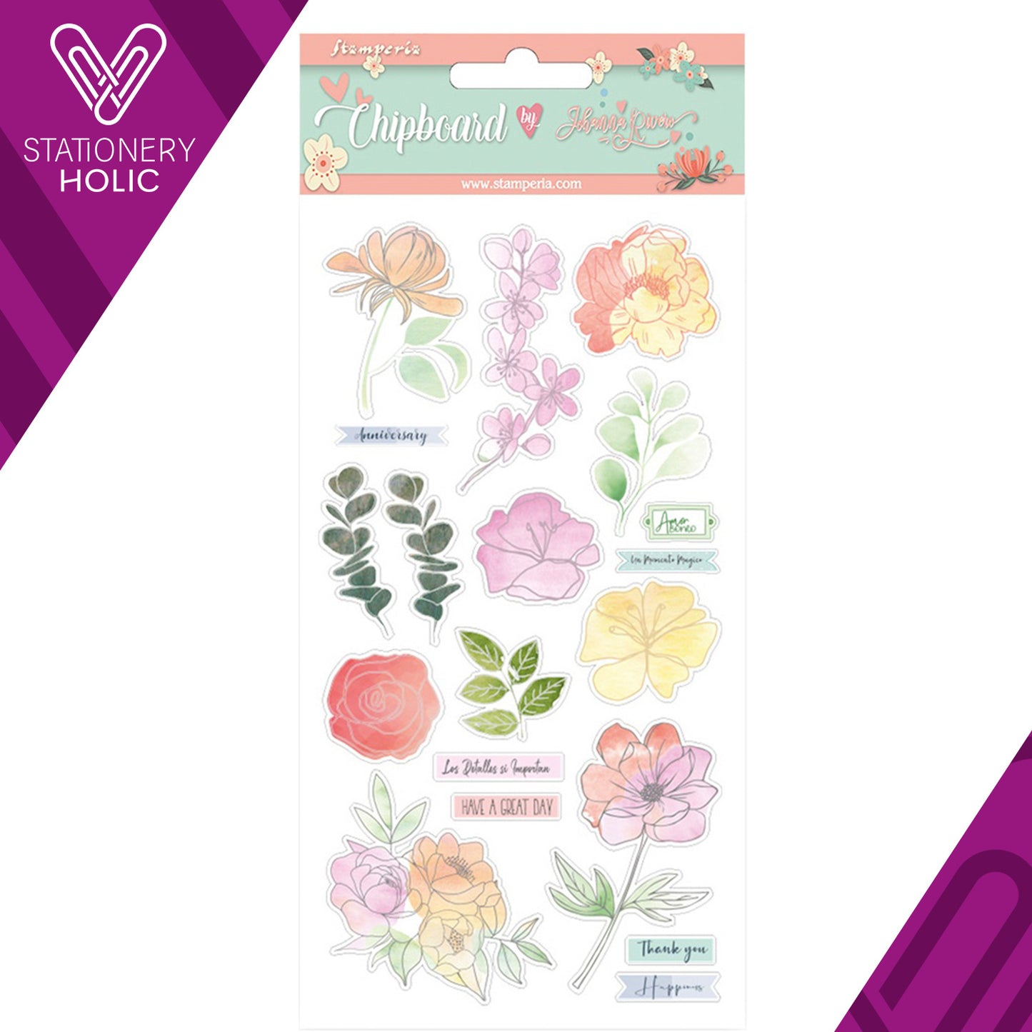 Stamperia - Chipboards - Flower Celebrations