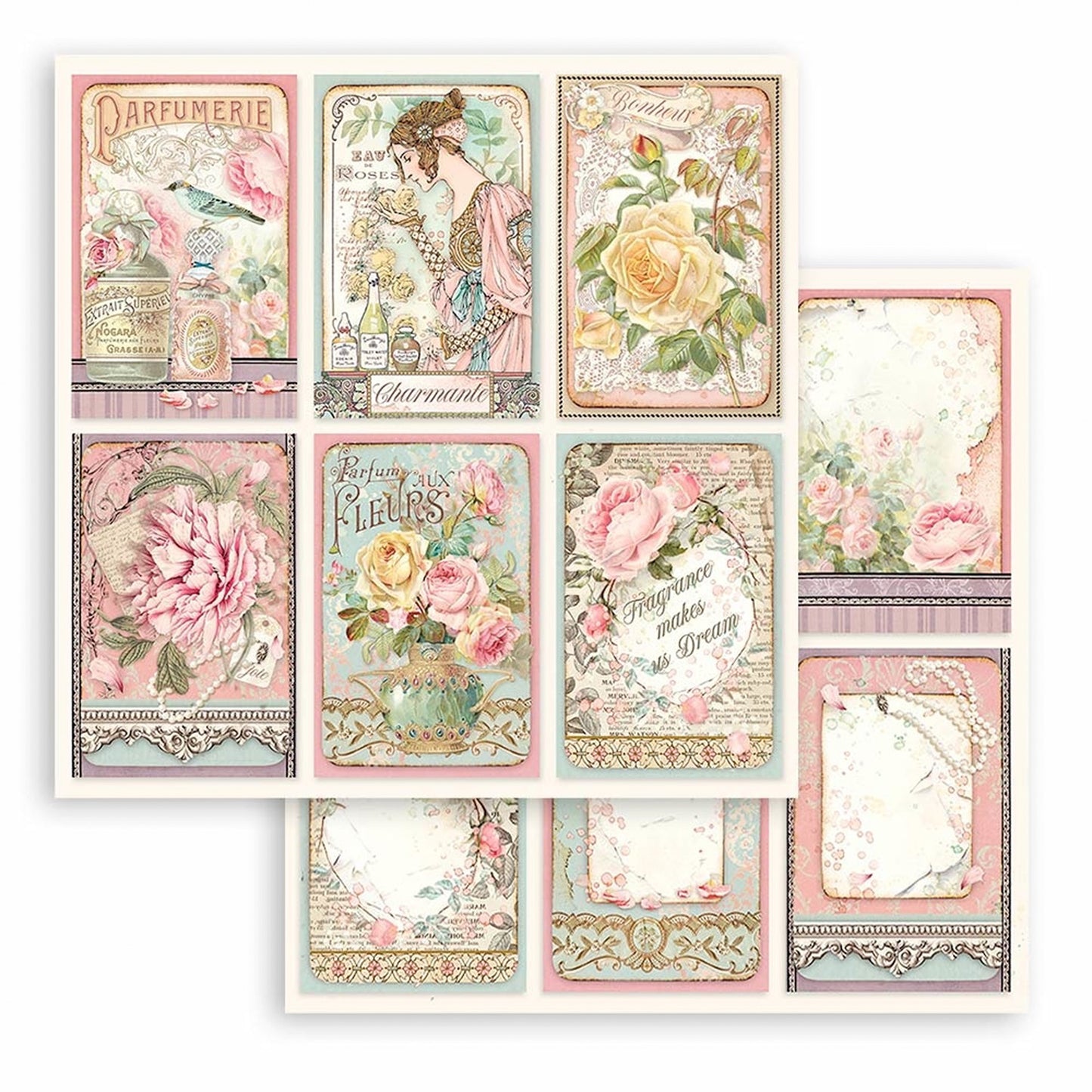 Stamperia - Coleccion 12 x 12 - Rose Parfum