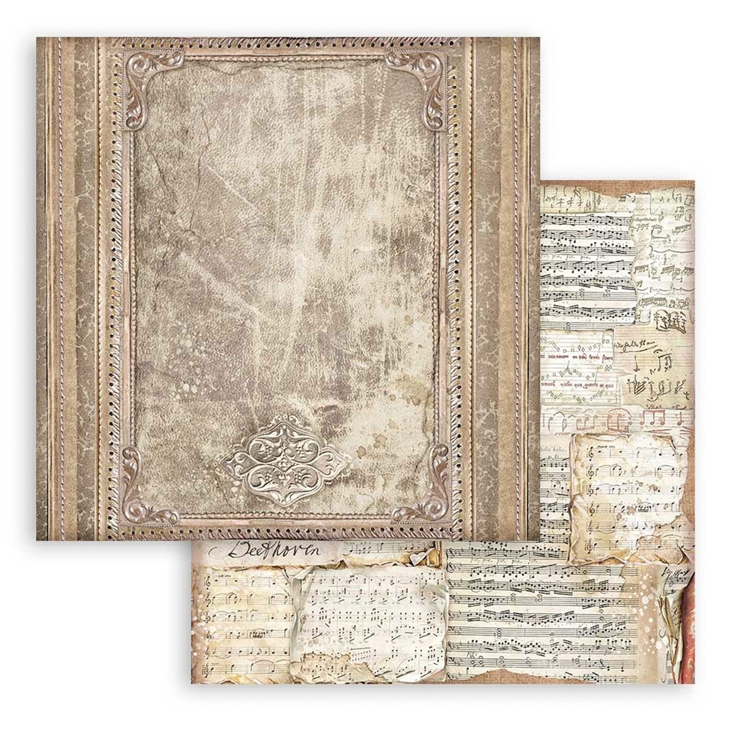 Stamperia - Coleccion 12 x 12 - Vintage Library Backgrounds