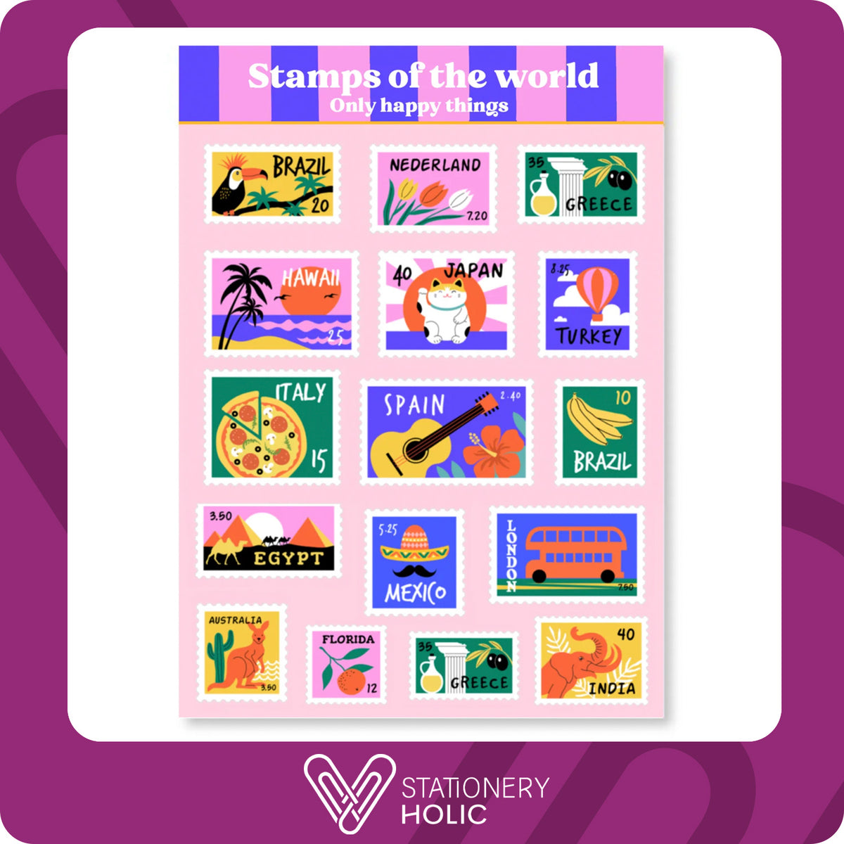 Only Happy Things - Stickers - Stamps Of The World