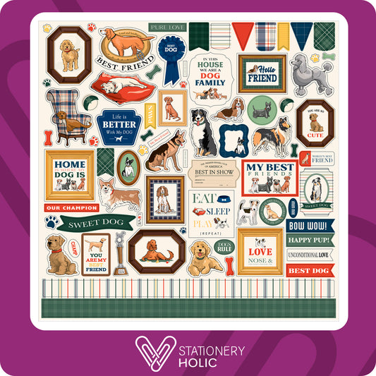 Echo Park - Hoja de Stickers 12 x 12 - Best In Show