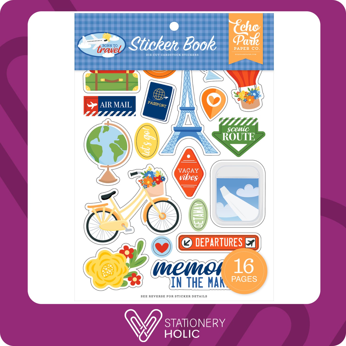 Echo Park - Sticker Book - Born To Travel