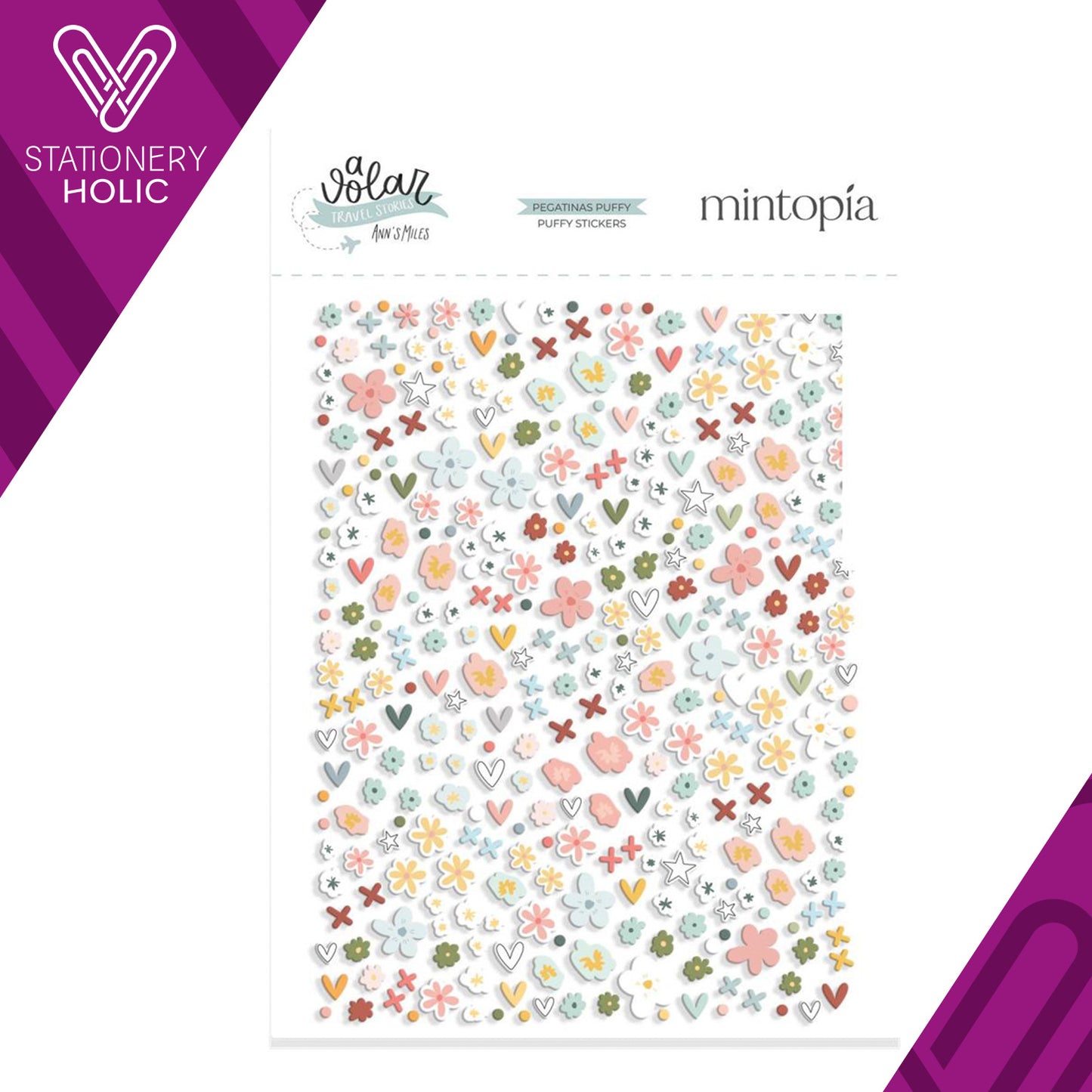 Mintopia - Puffy Stickers - A Volar Flores
