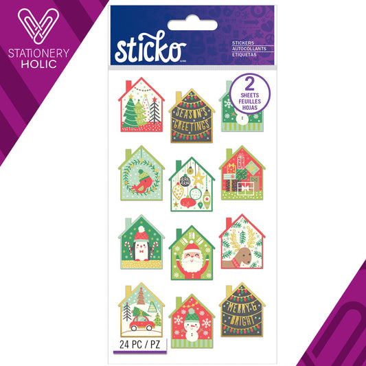 Sticko - Stickers (2 hojas) - Holiday Scene