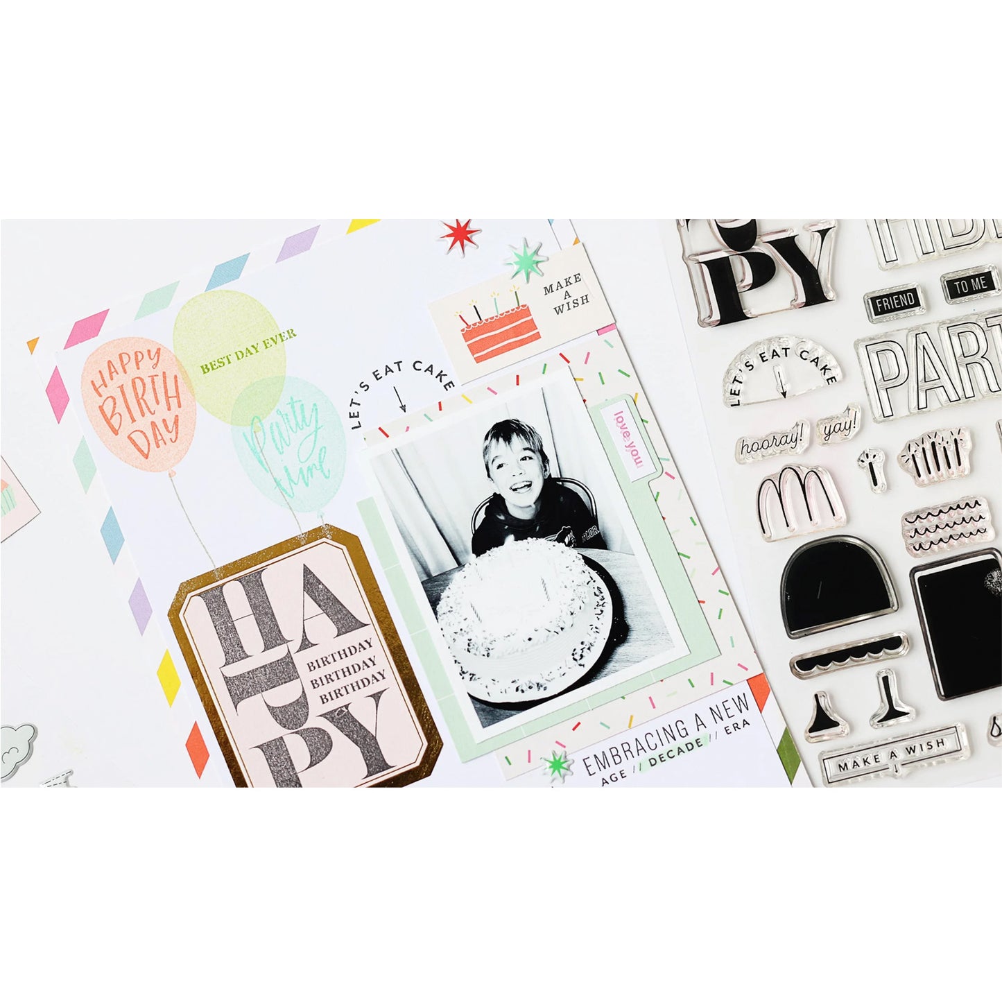 Studio Calico - Sellos 6 x 8 - Birthday