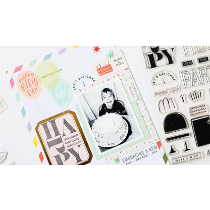 Studio Calico - Sellos 6 x 8 - Birthday