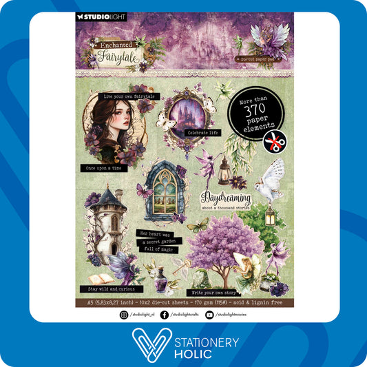 Studio Light - Bloc Papel y Ephemera A5 - Enchanted Fairytale