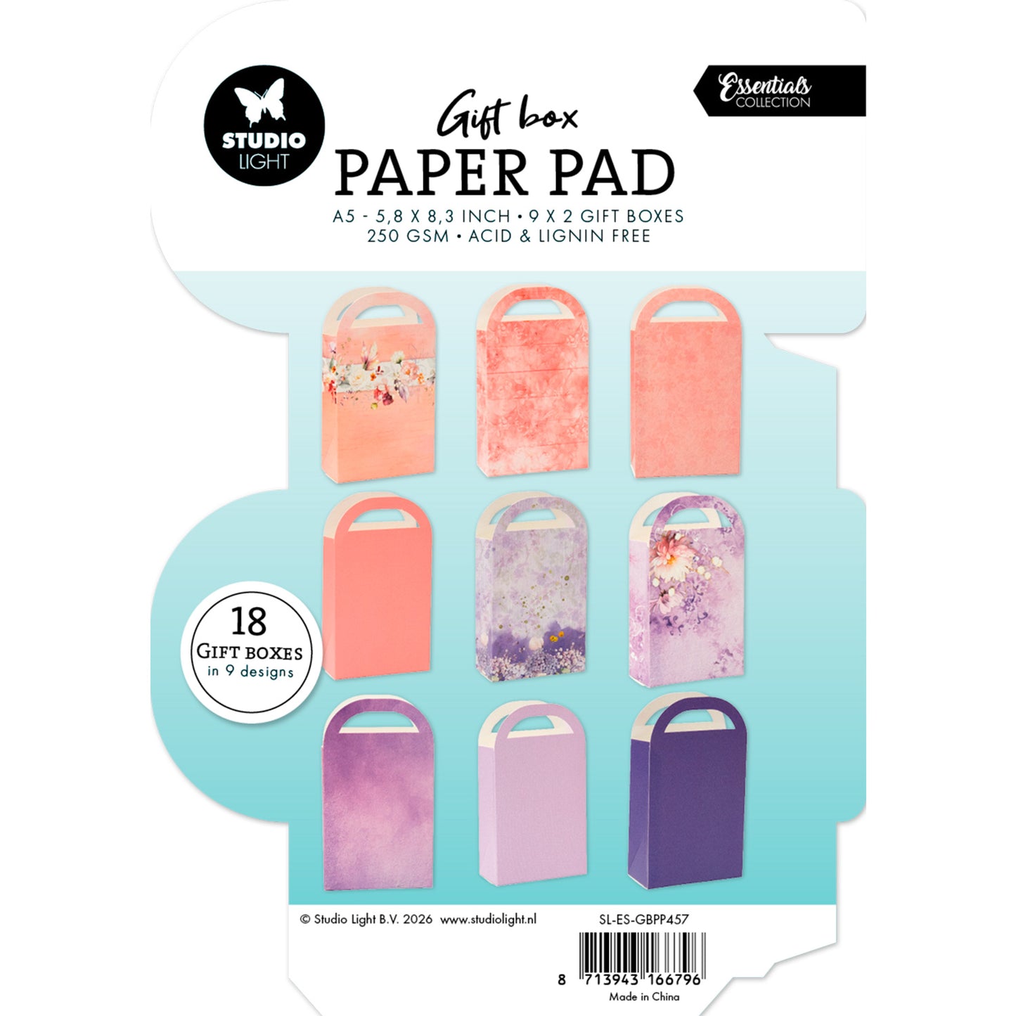 Studio Light - Bloc Papel Caja Regalo - Gift Bag