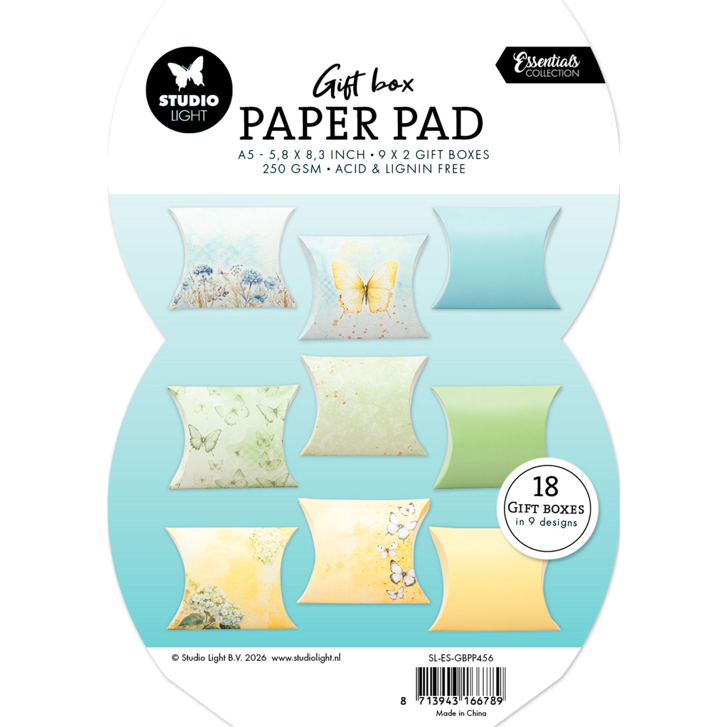 Studio Light - Bloc Papel Caja Regalo - Pillow Box