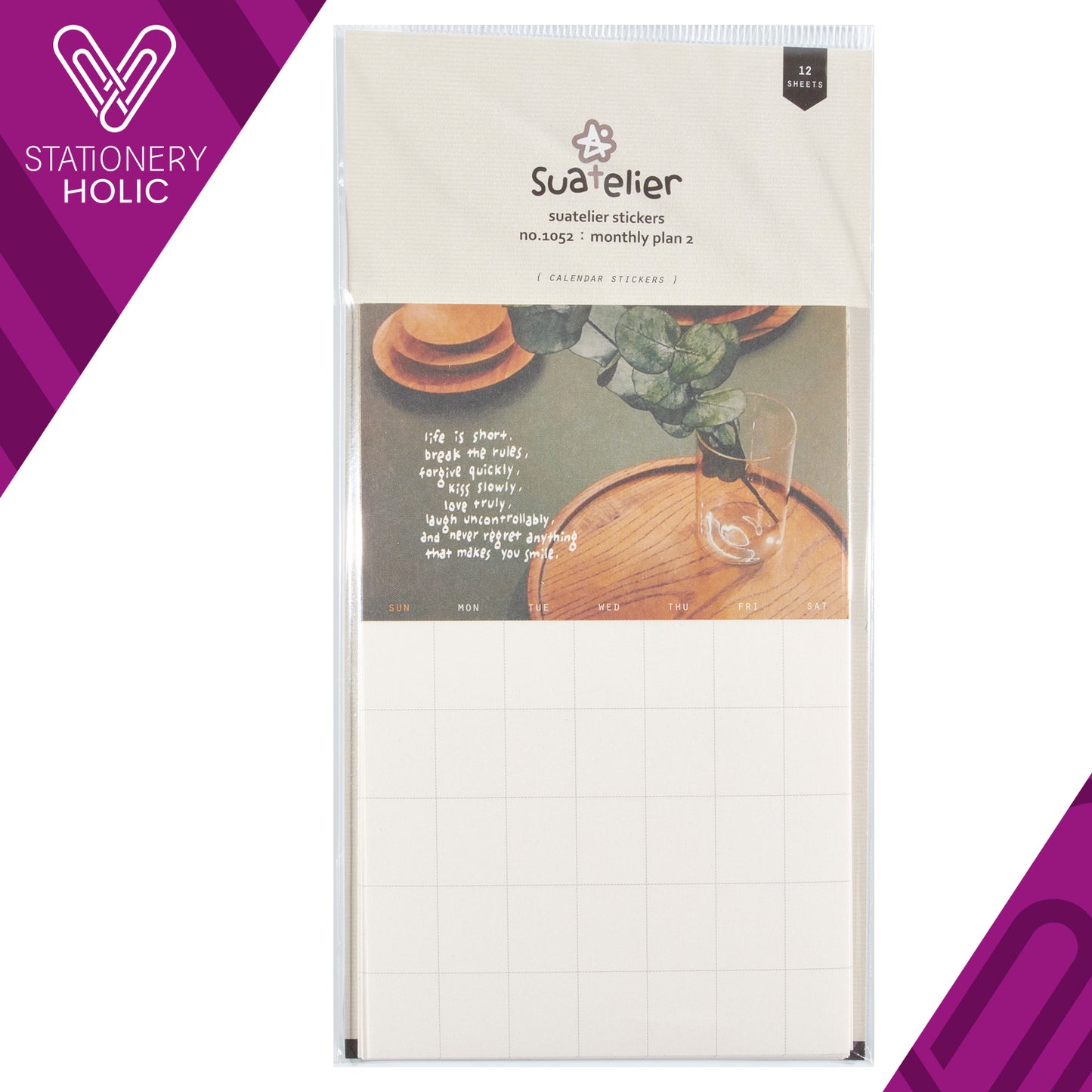 Suatelier - Sticker Calendar - Monthly Plan 2