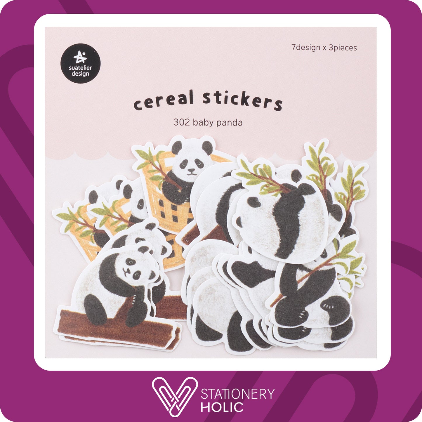 Suatelier - Cereal Stickers - Baby Panda
