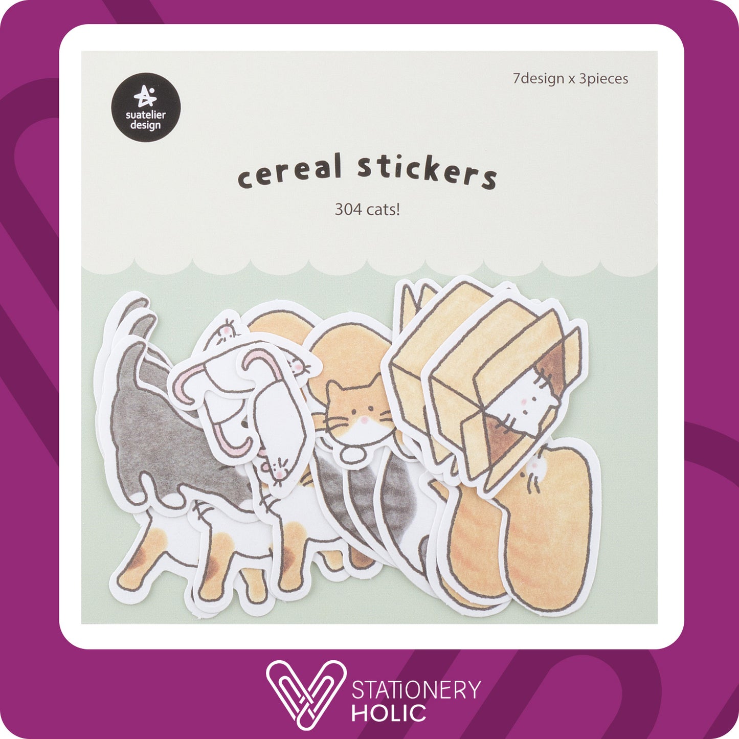 Suatelier - Cereal Stickers - Cats!