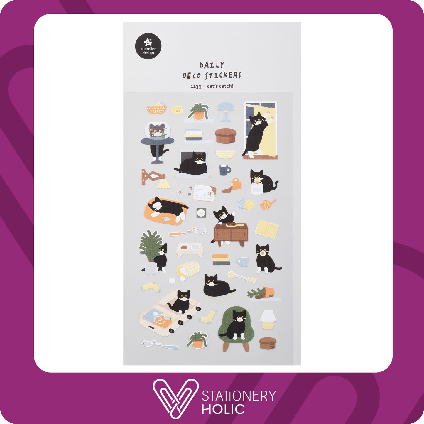 Suatelier - Stickers - Cat's Catch!