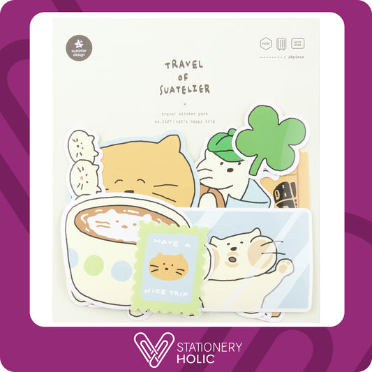 Suatelier - Stickers Travel - Cat's Happy Trip