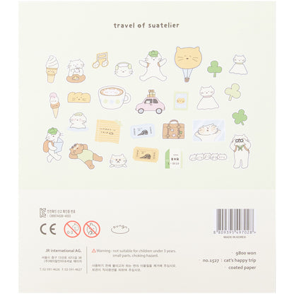 Suatelier - Stickers Travel - Cat's Happy Trip