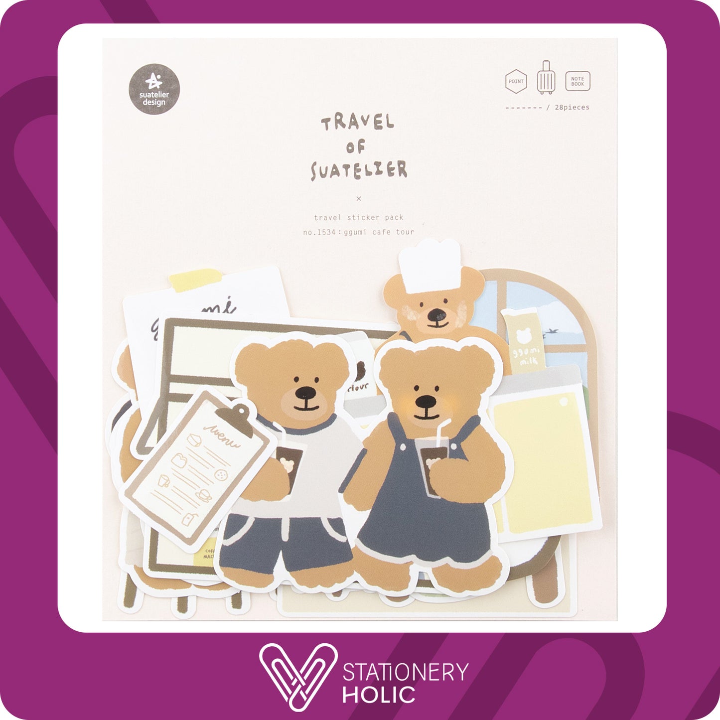 Suatelier - Stickers Travel - Ggumi Cafe Tour