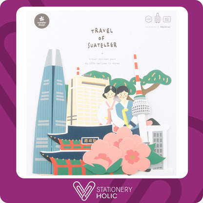Suatelier - Stickers Travel - Welcome To Korea