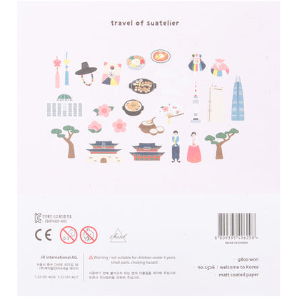 Suatelier - Stickers Travel - Welcome To Korea