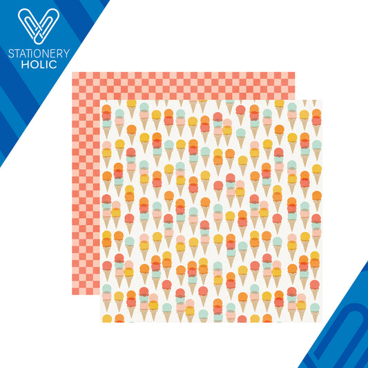Simple Stories - Hoja Papel 12 x 12 - Summer Snapshots - Fun + Sunshine