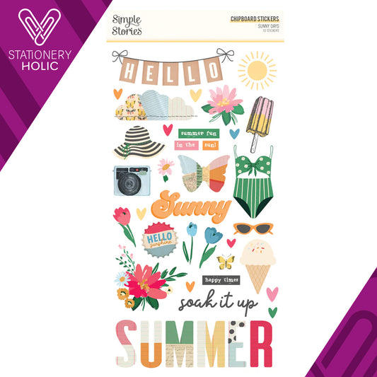 Simple Stories - Chipboards 6 x 12 - Sunny Days