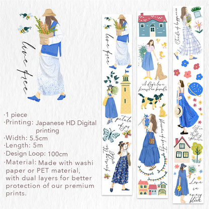 The Washi Tape Shop - Washi o PET Tape WM - Morocco's Blue Hues