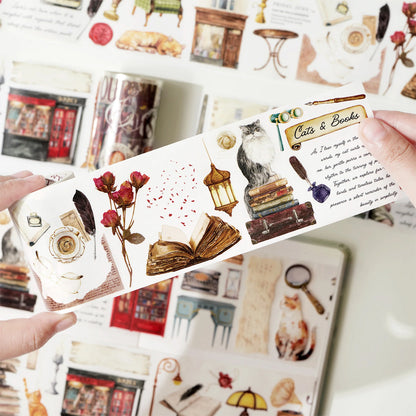 The Washi Tape Shop - Washi o PET Stickers WL - Cats and Books