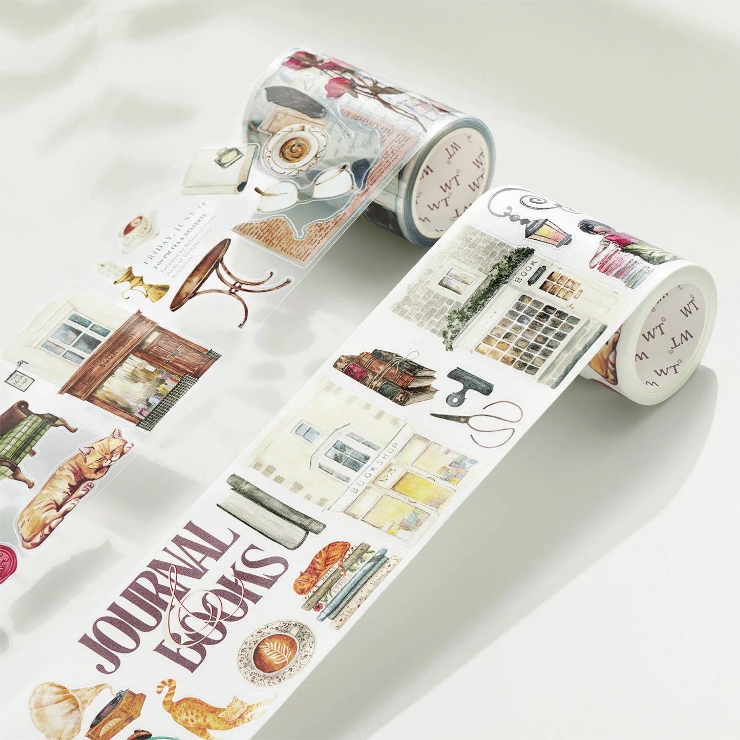 The Washi Tape Shop - Washi o PET Stickers WL - Cats and Books