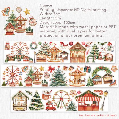 The Washi Tape Shop - Washi o PET Stickers WL - Christmas Market