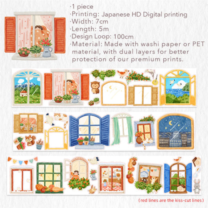 The Washi Tape Shop - Washi o PET Stickers WL - Pane & Simple