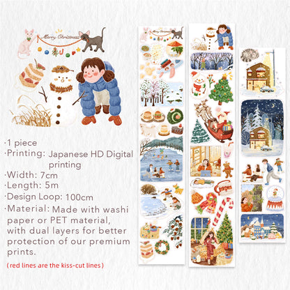 The Washi Tape Shop - Washi o PET Stickers WL - Reindeer's Journey