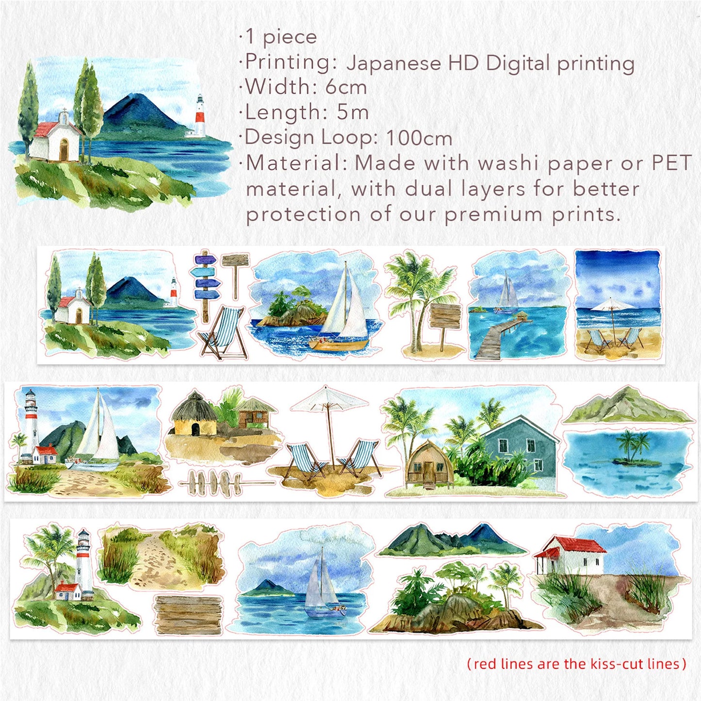 The Washi Tape Shop - Washi o PET Stickers WM - Seasons Summer Bliss