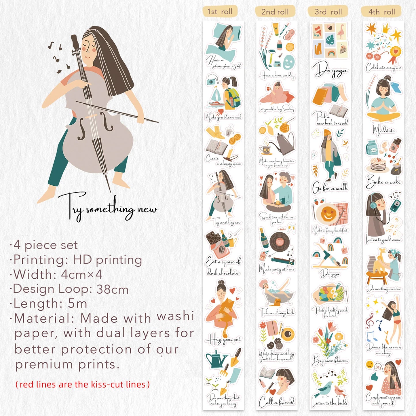 The Washi Tape Shop - Set Washi Stickers - Life's Essense