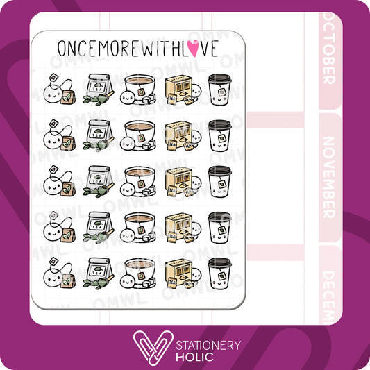 Once More With Love - Stickers - Tea Time 3.0