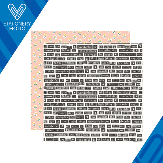 Simple Stories - Hoja Papel 12 x 12 - The Little Things - Always Remember