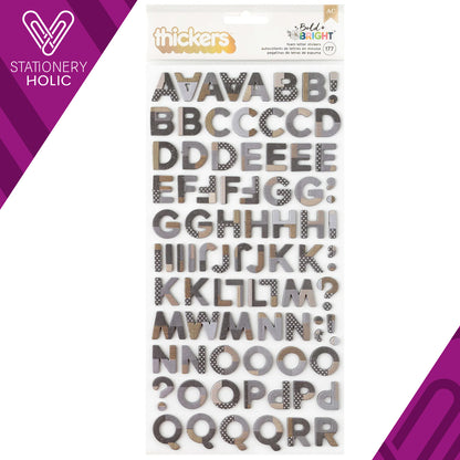American Crafts - Thickers - Alpha Bold & Bright