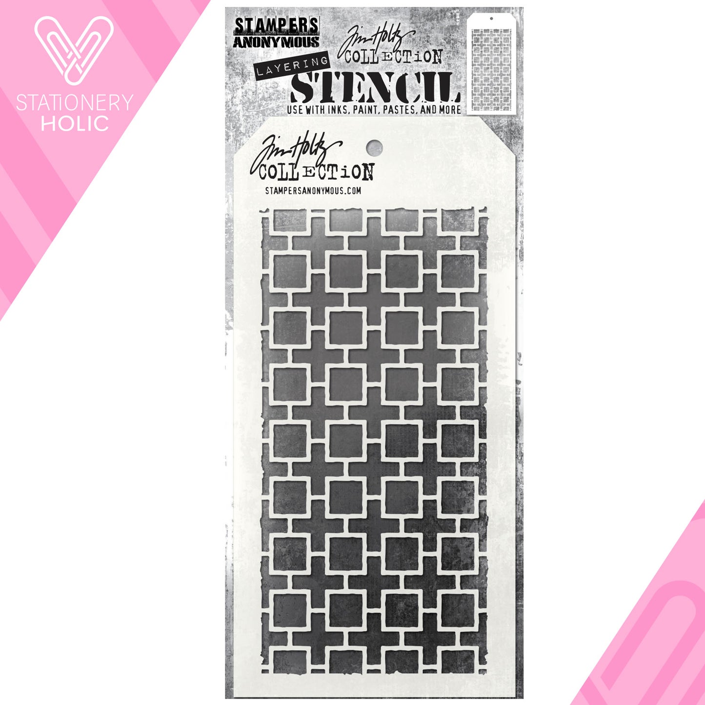 Tim Holtz - Stencil - Linked Square