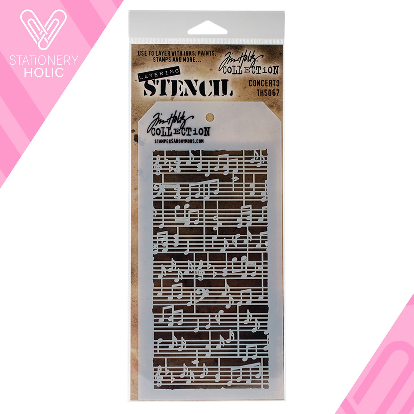 Tim Holtz - Stencil - Concerto