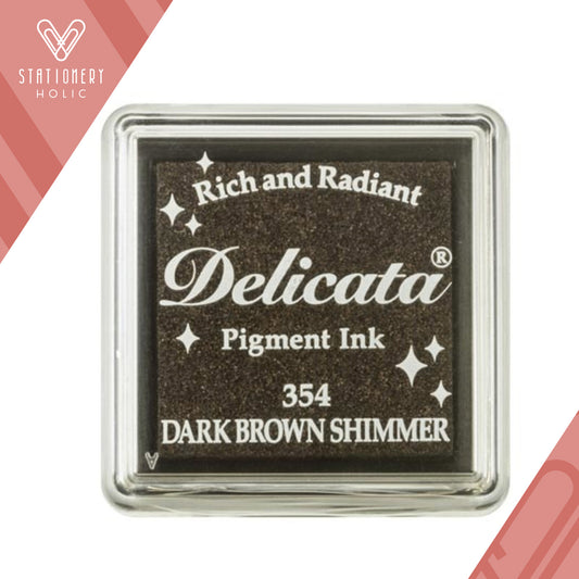 Tsukineko - Delicata Almohadilla Tinta Mini - Dark Brown Shimmer