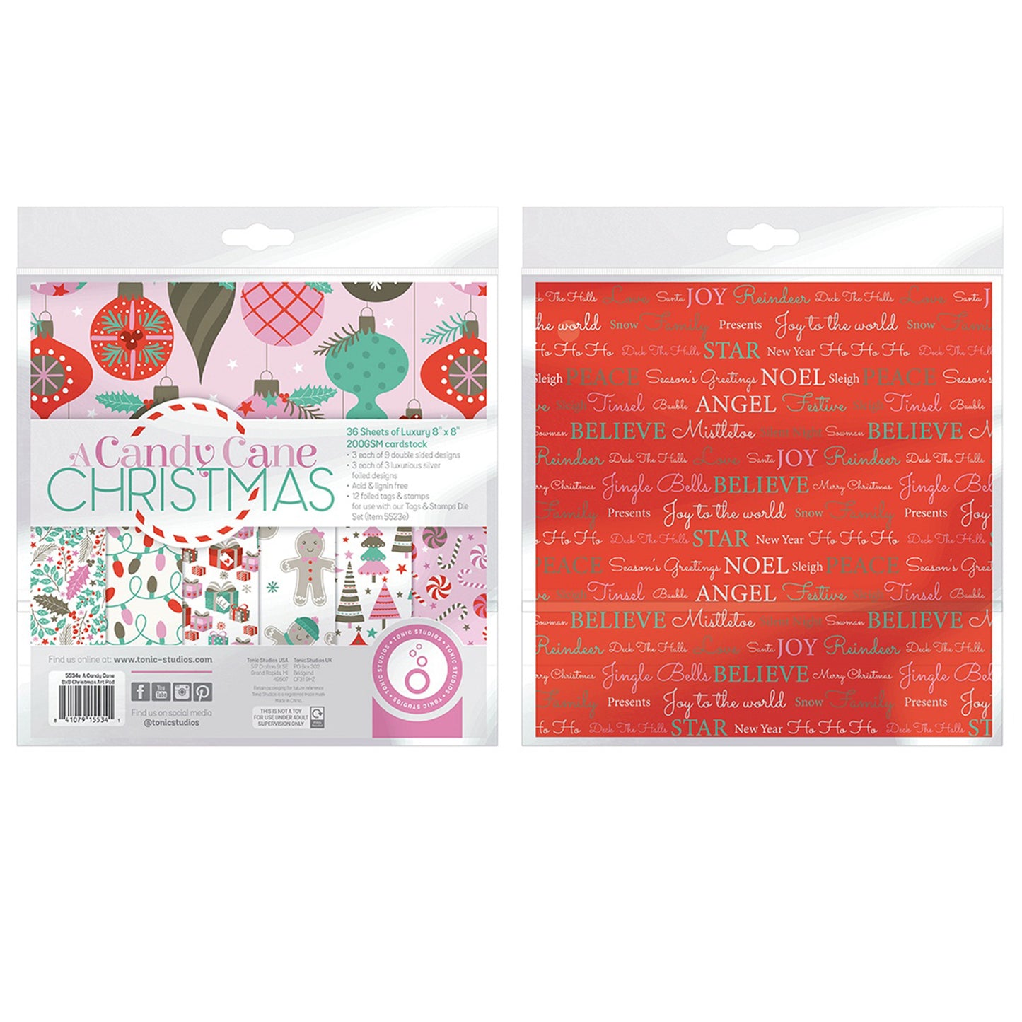 Tonic Studios - Colección 8 x 8 - A Candy Cane Christmas