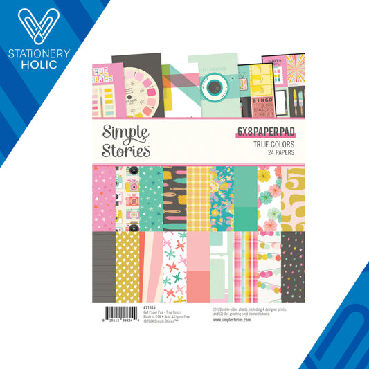 Simple Stories - Bloc Papel 6 x 8 - True Colors